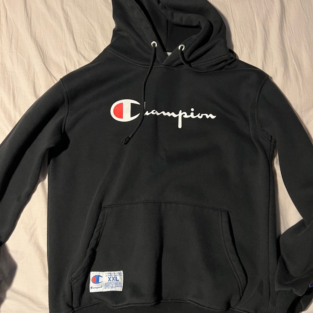 BLACK CHAMPION HOODIE